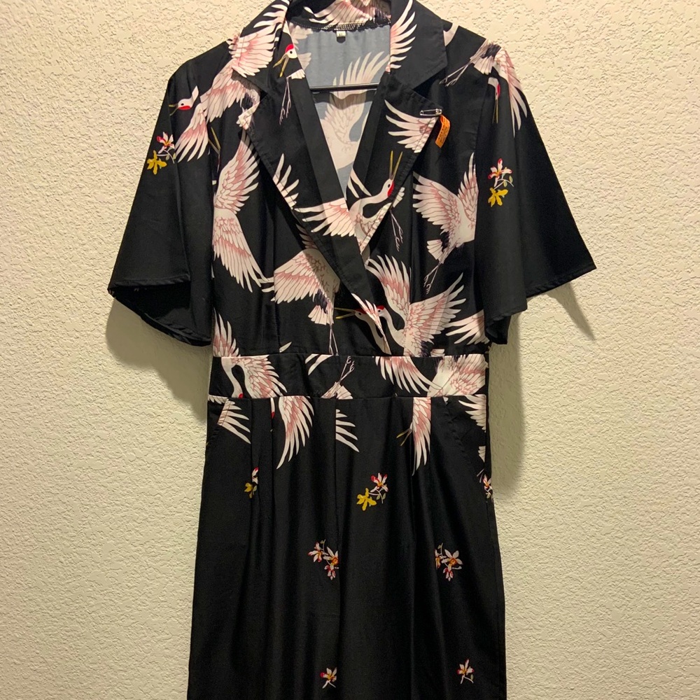 H&M Crane print Jumpsuit